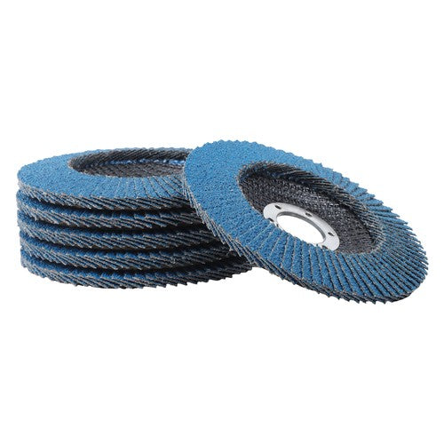 DURAFORCE 24 PCS 4.5" x 7/8" T29 Flap Discs 40/60/80/120 Grit Angle Grinder Sanding Disc