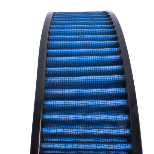 DURAFORCE 14" x 3" Round Blue Super Flow Air Cleaner Kit Washable Element Black Recessed
