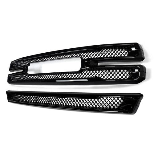 DURAFORCE Grille Covers Grill Overlay Gloss Black for 2019-2022 for GMC Sierra 1500 SLT AT4