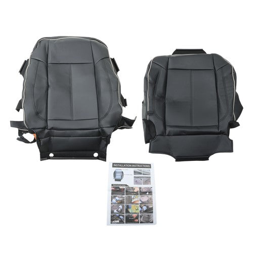 DURAFORCE Black For Hummer H3 2006 2007-2010 Passenger Seat Cushion And Backrest Leather
