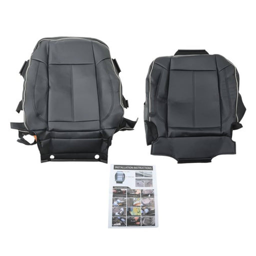 DURAFORCE Black For Hummer H3 2006 2007-2010 Passenger Seat Cushion And Backrest Leather