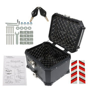 DURAFORCE 45L Black Motorcycle Top Case Tail Box Waterproof Luggage Scooter Trunk Storage