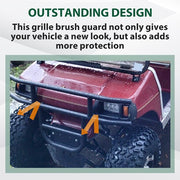 DURAFORCE Black Front Bumper Brush Guard For Club Car DS 1981-Up Models Golf Cart
