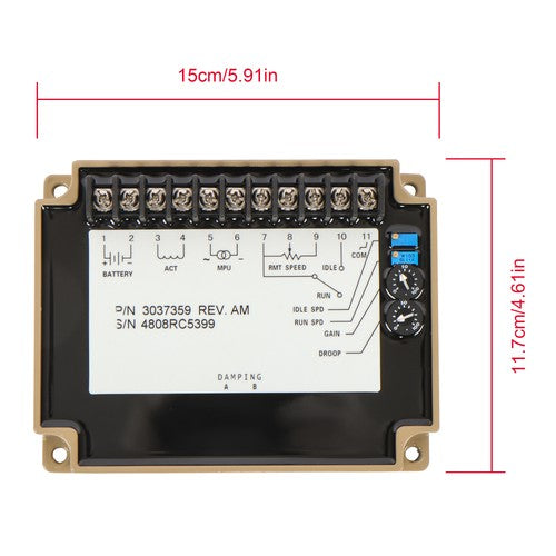 DURAFORCE Generator Electronic Engine Speed Controller/Governor For Cummins 3037359 AVR