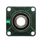 DURAFORCE 2 × UCF207-20 1-1/4" Bore Pillow Block Flange Bearing 4 Bolt Solid Base