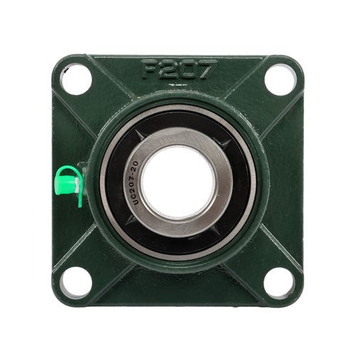 DURAFORCE 2 × UCF207-20 1-1/4" Bore Pillow Block Flange Bearing 4 Bolt Solid Base