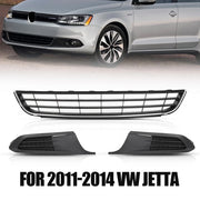 DURAFORCE For 2011-2013 2014 Volkswagen VW Jetta Front Lower Grille & Fog Light Cover Kit