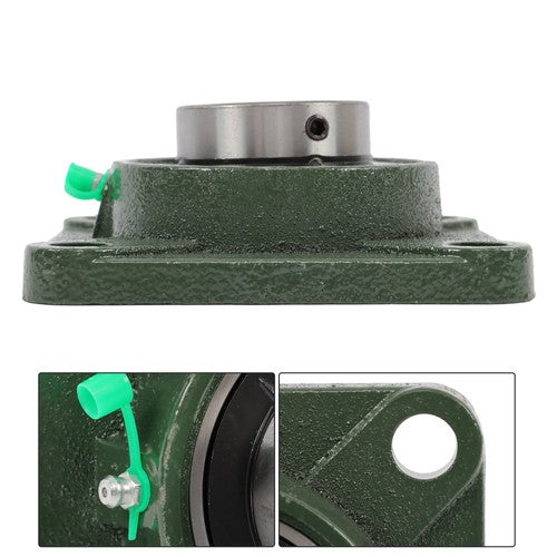 DURAFORCE 2 × UCP209-28 Pillow Block Flange Bearing 1-3/4" Bore 4 Bolt Solid Base