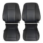 DURAFORCE Black For Ford F150 2015-2017 Driver&Passenger Bottom And Top Seat Cover Leather