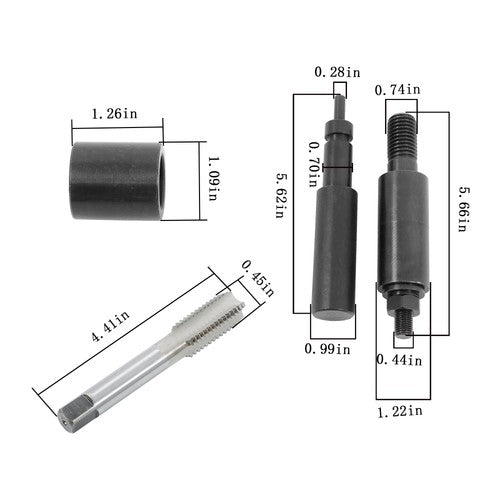 DURAFORCE For Ford 6.0 6.4 Powerstroke 03-10 Fuel Injector Sleeve/Cup Remove & Install Set