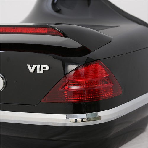 DURAFORCE Black Motorcycle Scooter Trunk Storage Box Case Luggage Trunk w/ Tail lights