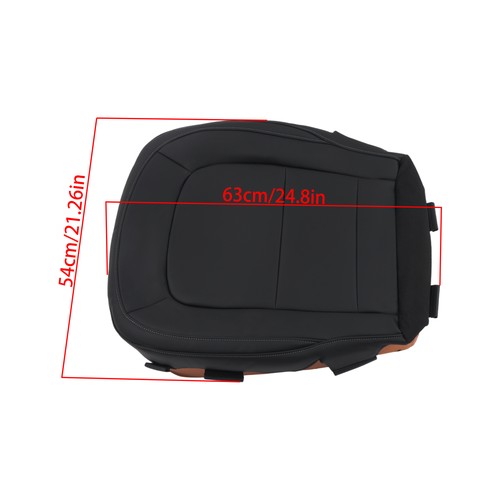 DURAFORCE Leather Black For Chevy Colorado Canyon 2015-2022 Driver Side Bottom Seat Cover
