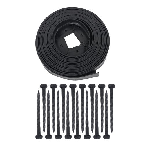 DURAFORCE Garden Edging Kit With Anchoring Spikes No Dig Lawn Border L-shaped Lawn