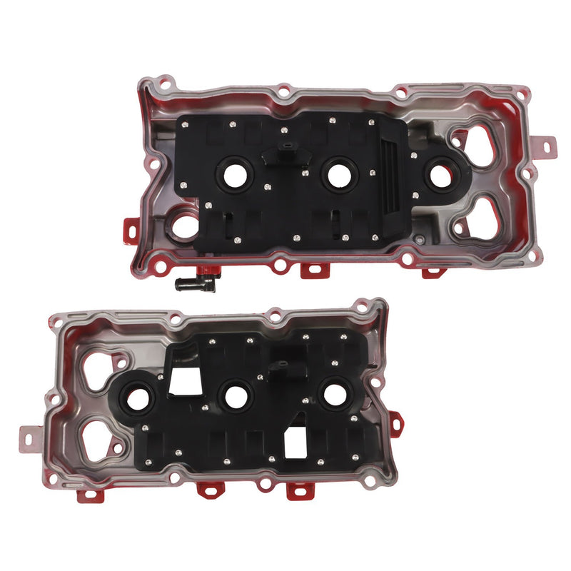 DURAFORCE 2Pcs Red Aluminum Valve Covers Set for 2009-20 Nissan Maxima Murano 3.5L