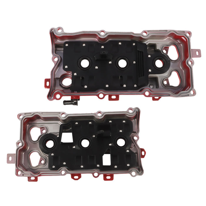 DURAFORCE 2Pcs Red Aluminum Valve Covers Set for 2009-20 Nissan Maxima Murano 3.5L