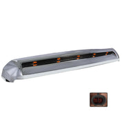 DURAFORCE Chrome Front Upper Hood Bulge Molding Grille w/Lights for 2014-21 Toyota Tundra