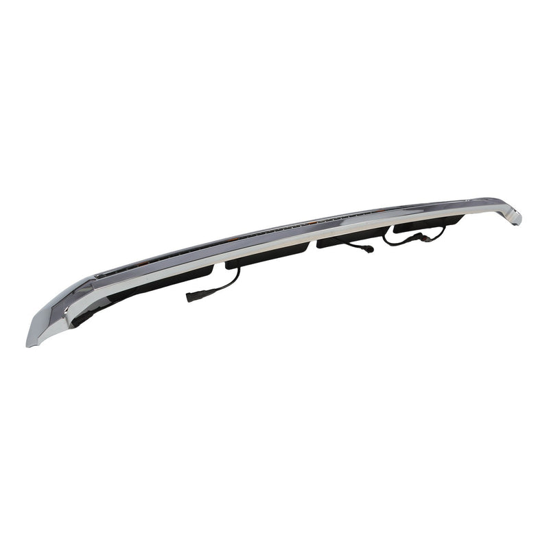 DURAFORCE Chrome Front Upper Hood Bulge Molding Grille w/Lights for 2014-21 Toyota Tundra