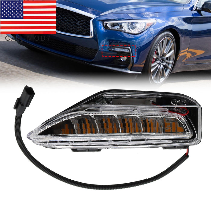 DURAFORCE 2014-2020 Infiniti Q50 Front Left Turn Signal Light Lamp LH Side Replacement