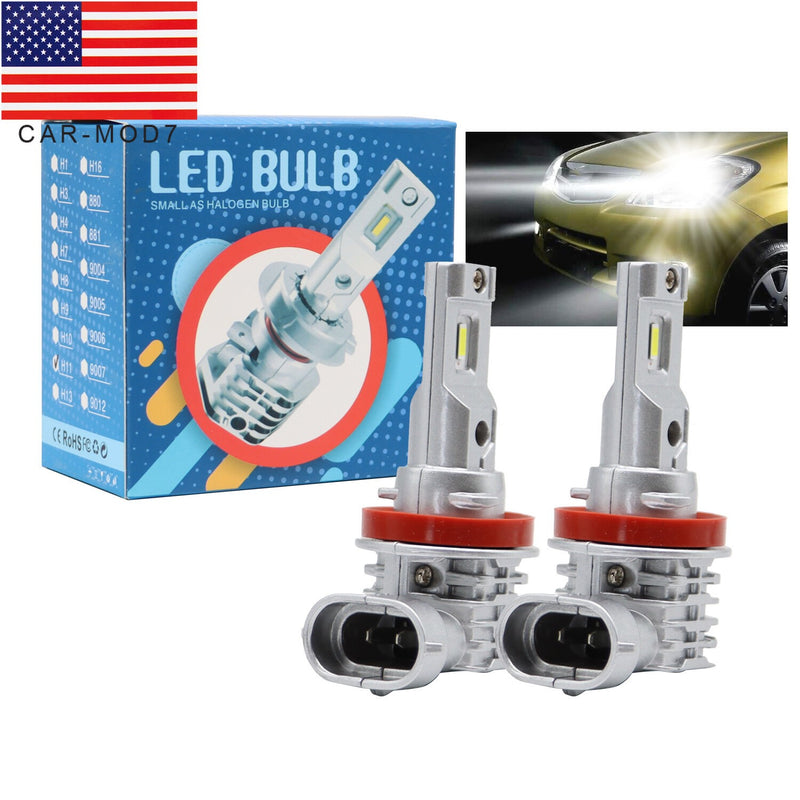 DURAFORCE H11 H8 H9 LED Headlight Kit 6500K 360000LM Super Bright High Low Beam Bulbs