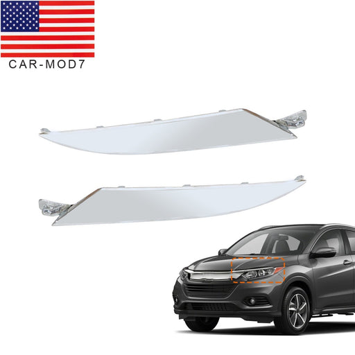 DURAFORCE 2019-21 Honda HRV Headlight Trim & Front Hood Chrome Grille Molding