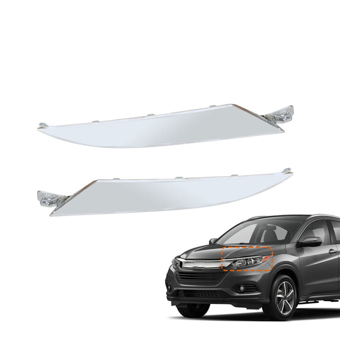 DURAFORCE 2019-21 Honda HRV Headlight Trim & Front Hood Chrome Grille Molding