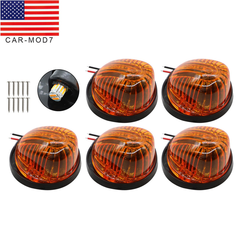 DURAFORCE Amber Roof Top Cab Marker Lights + 194 LED for 1973-1987 Chevy GMC C/K