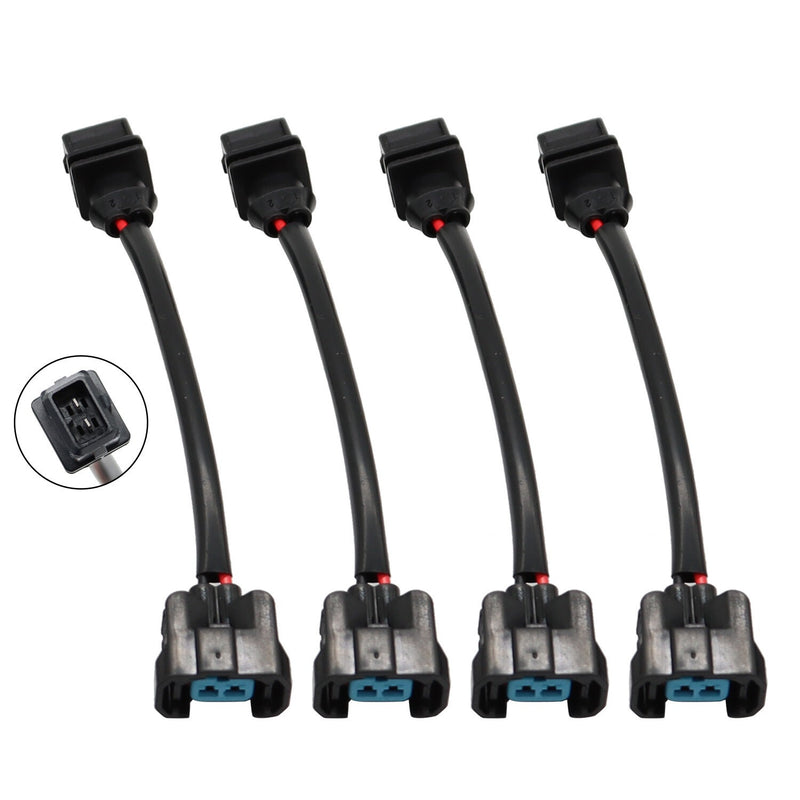 DURAFORCE New OBD1 to OBD2 Fuel Injector Jumper Harness Adapter for Honda 4 Cylinders