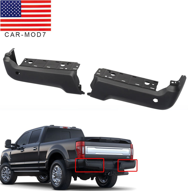 DURAFORCE NEW Primered Rear Bumper Face Bar Pair for 2017-2022 Ford F-250 F-350 w/Park