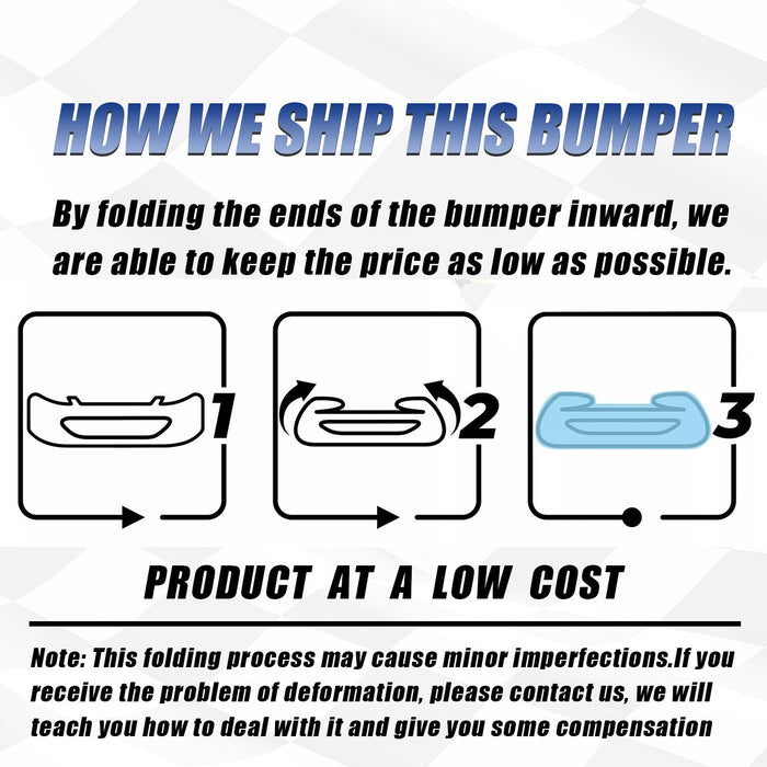 DURAFORCE Primered Front Bumper Cover for 2014-2019 Ford Fiesta Sedan Hatchback