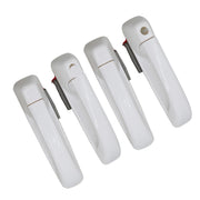 DURAFORCE Set of 4 Bright White Front & Rear Door Handles for Dodge Ram 2012-2018