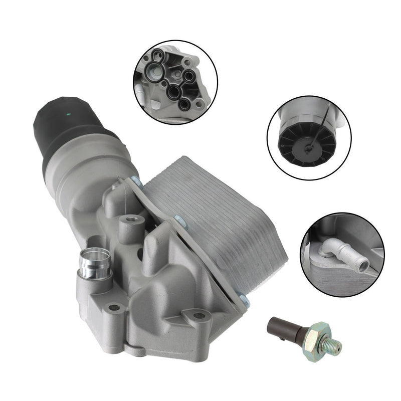 DURAFORCE Oil Cooler Filter Housing for VW Jetta 2005-2014 & Golf 2010-2014 2.5L
