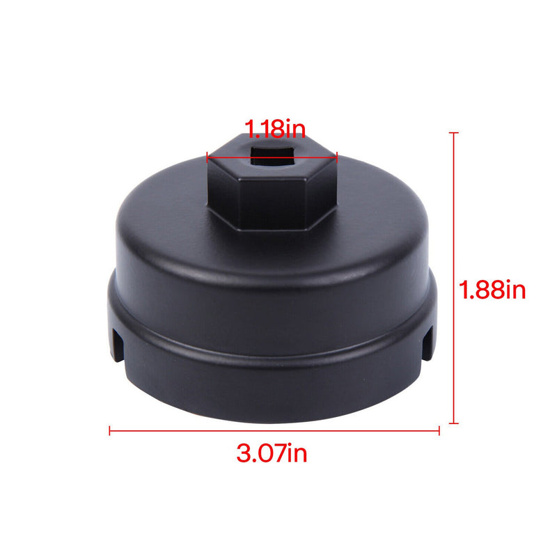 DURAFORCE 64MM Oil Filter Cap Wrench Socket Remover Tool for Toyota Lexus 14 Flutes
