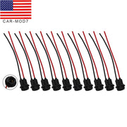 DURAFORCE Pack of 10 T10 194 168 Pigtail Light Wiring Harness Socket Extension