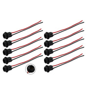DURAFORCE Pack of 10 T10 194 168 Pigtail Light Wiring Harness Socket Extension