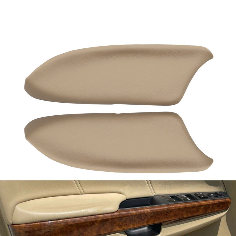 DURAFORCE Beige Leather Front Door Armrest Pair LH & RH for 2008-2012 Honda Accord
