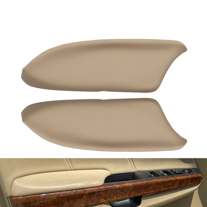 DURAFORCE Beige Leather Front Door Armrest Pair LH & RH for 2008-2012 Honda Accord