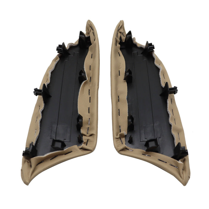 DURAFORCE Beige Leather Front Door Armrest Pair LH & RH for 2008-2012 Honda Accord