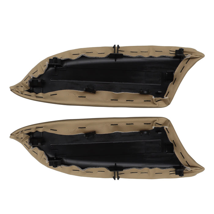 DURAFORCE Beige Leather Front Door Armrest Pair LH & RH for 2008-2012 Honda Accord