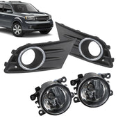 DURAFORCE Honda Pilot 2012-2015 Bumper Fog Light Pair with Chrome Trim & Cover
