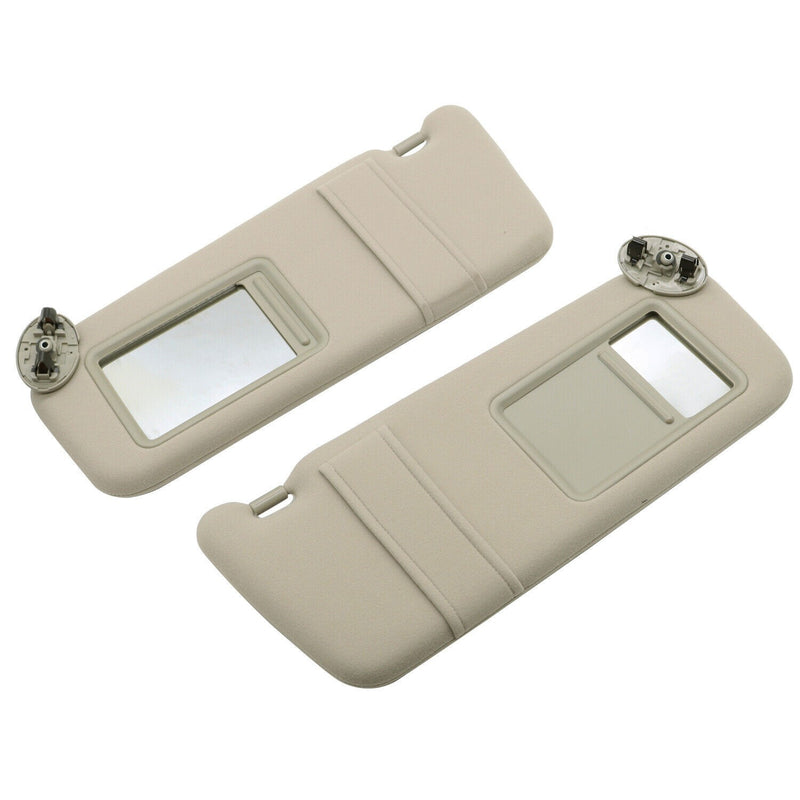 DURAFORCE Pair Sun Visors Left & Right for 2007-2011 Toyota Camry Beige Tan