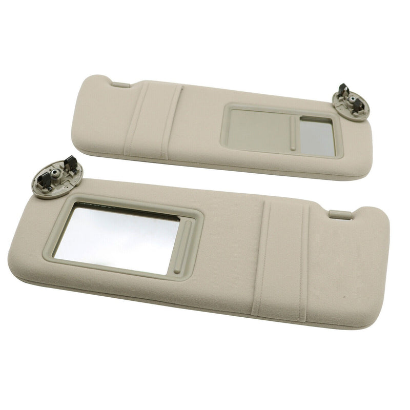 DURAFORCE Pair Sun Visors Left & Right for 2007-2011 Toyota Camry Beige Tan