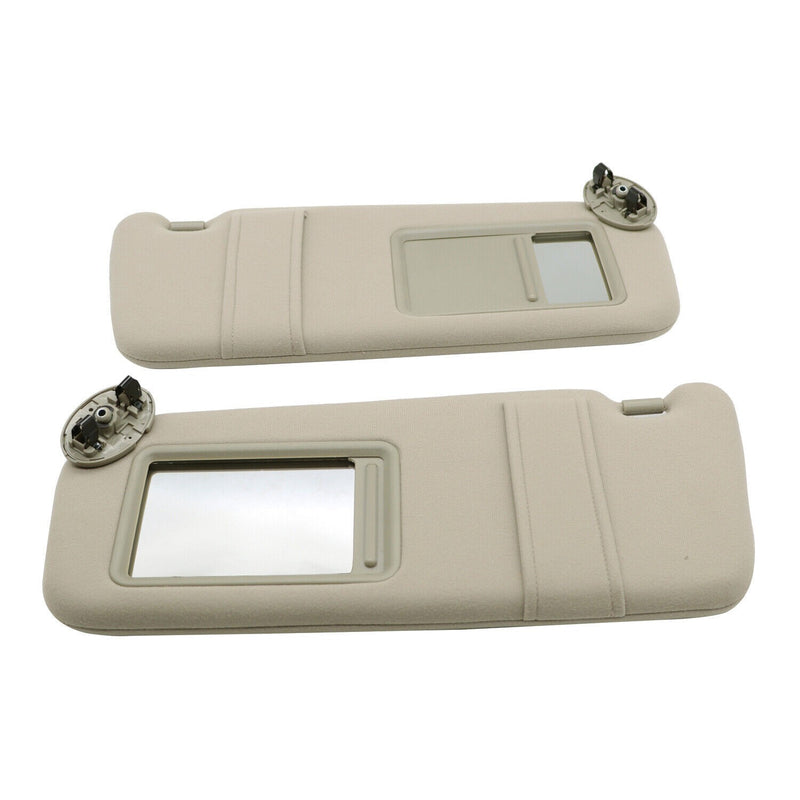 DURAFORCE Pair Sun Visors Left & Right for 2007-2011 Toyota Camry Beige Tan