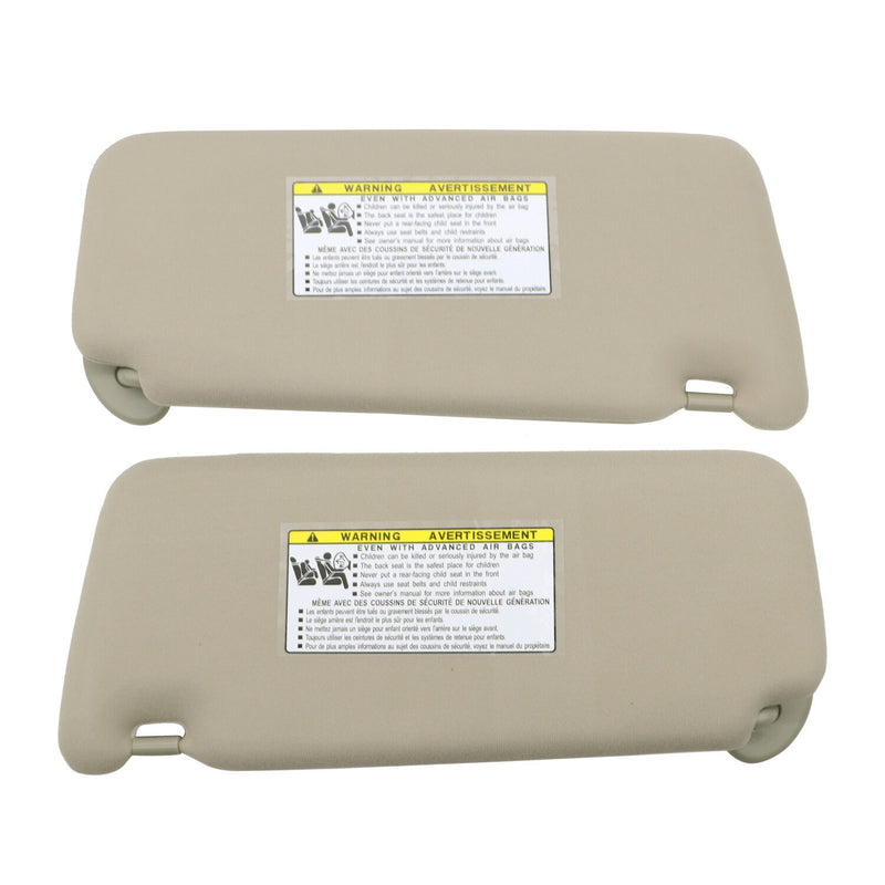DURAFORCE Pair Sun Visors Left & Right for 2007-2011 Toyota Camry Beige Tan
