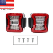 DURAFORCE Pair LED Tail Lights Rear Brake Turn Signal Lamps for 2007-2018 Jeep Wrangler JK