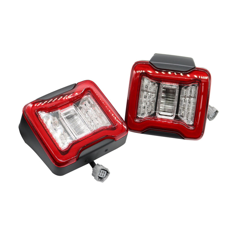 DURAFORCE Pair LED Tail Lights Rear Brake Turn Signal Lamps for 2007-2018 Jeep Wrangler JK