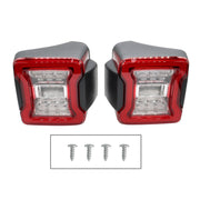 DURAFORCE Pair LED Tail Lights Rear Brake Turn Signal Lamps for 2007-2018 Jeep Wrangler JK