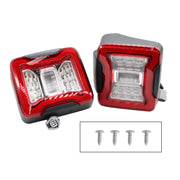 DURAFORCE Pair LED Tail Lights Rear Brake Turn Signal Lamps for 2007-2018 Jeep Wrangler JK