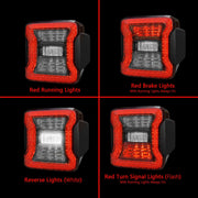 DURAFORCE Pair LED Tail Lights Rear Brake Turn Signal Lamps for 2007-2018 Jeep Wrangler JK