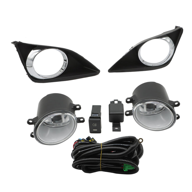 DURAFORCE 2009-2010 Toyota Corolla Clear Fog Lights Pair w/ Covers & Switch
