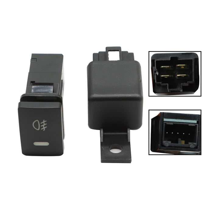 DURAFORCE 2009-2010 Toyota Corolla Clear Fog Lights Pair w/ Covers & Switch